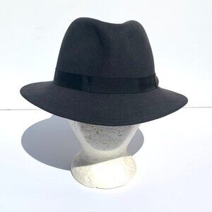 VTG Men’s Makins Felt Fedora Barney’s New York, Gray, Grosgrain Ribbon, Sz Large